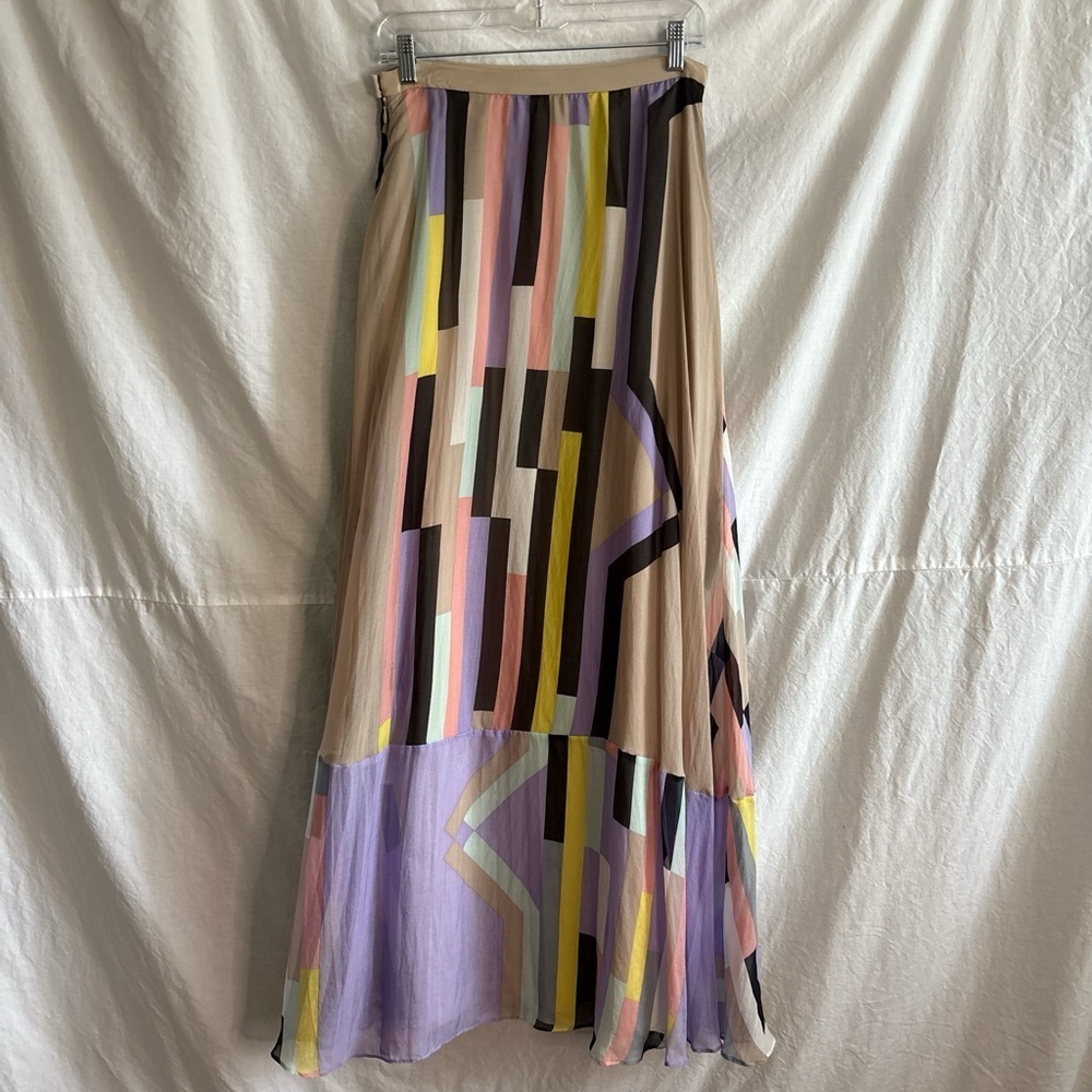 Silk Tibi Geometric Patterned Women's Skirt